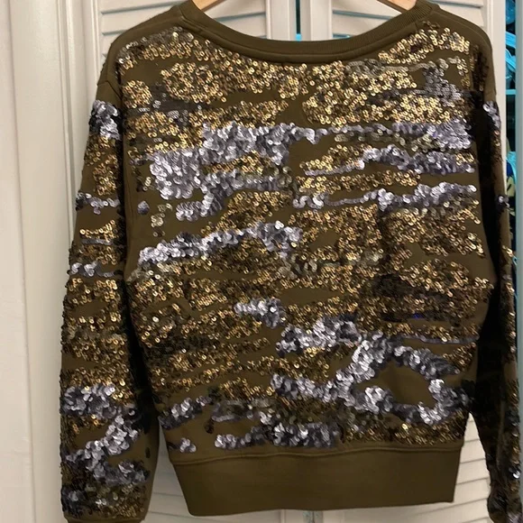 Express upscale sequin long sleeve sweatshirt - Picture 8 of 8